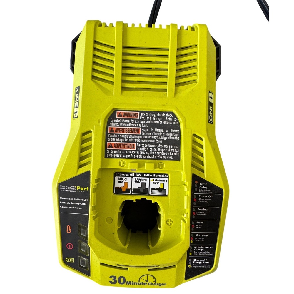 Ryobi P117 18V ONE+ IntelliPort 30 Minute Fast Battery Charger Dual Chemistry